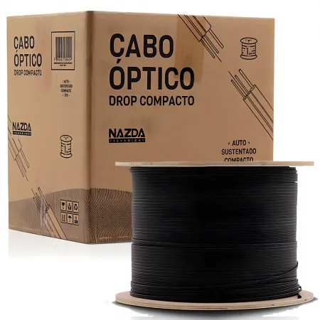 CABO OPTICO OUTDOOR DROP FLAT 1FO BOBINA 1KM